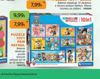 Puzzle 10v1 - Paw Patrol