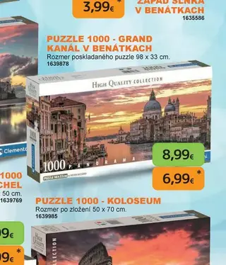 Puzzle 1000 Grand Kanál v Benátkach