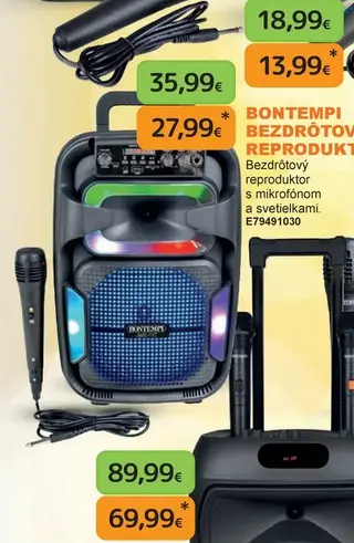 Bontempi Bezdrôtový reproduktor s mikrofónom