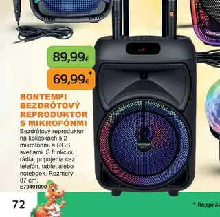 Bontempi Bezdrôtový reproduktor s mikrofónmi
