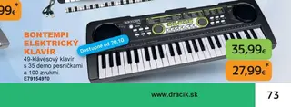 Bontempi elektrický klavír 49 kláves 35 demo