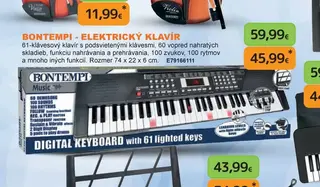 Bontempi elektrický klavír 61 kláves