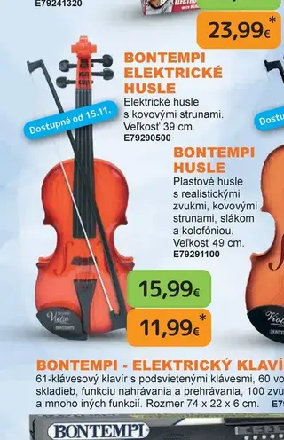 Bontempi elektrické husle
