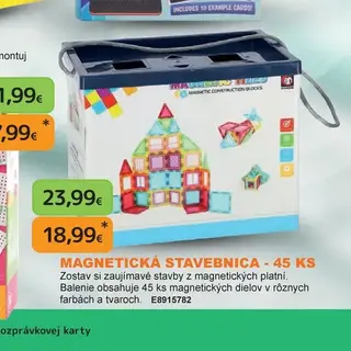 Magnetická stavebnica - 45 ks