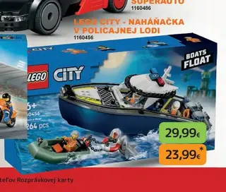 LEGO City Naháňačka v policajnej lodi