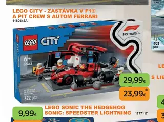 LEGO CITY Zastávka v F1 a Pit Crew s autom Ferrari