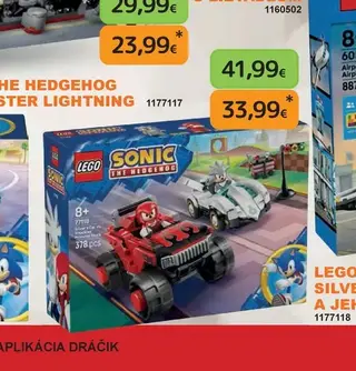 LEGO Sonic the Hedgehog Silver a jeho auto vs. Knuckles a jeho monster truck