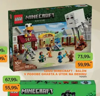 LEGO Minecraft - Balón v podobe Ghasta a útok na dedinu