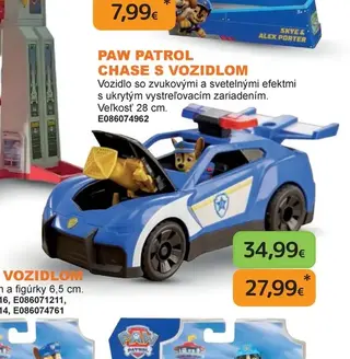 Paw Patrol Chase s vozidlom