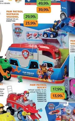 Paw Patrol Súprava vozidiel