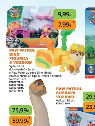 Paw Patrol Dino figúrka s vozíkom