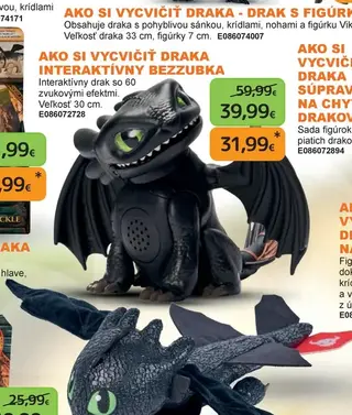 Ako si vycvičiť draka Interaktívny Bezzubka 30 cm