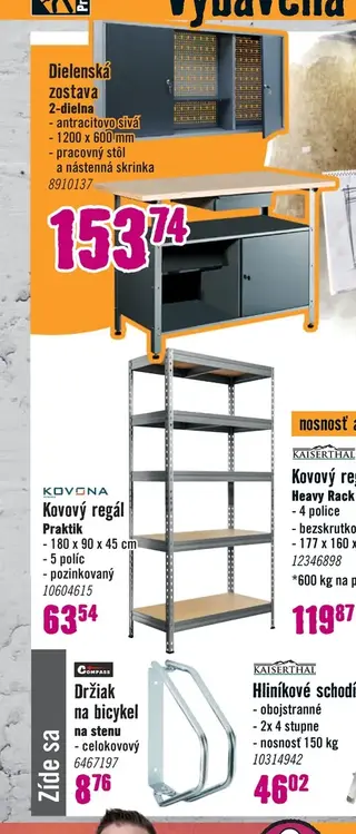 Dielenská zostava 2-dielna antracitovo sivá 1200 x 600 mm