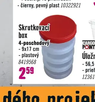 Skrutkovací box 4-poschodový
