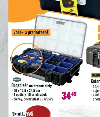 Organizér na drobné diely