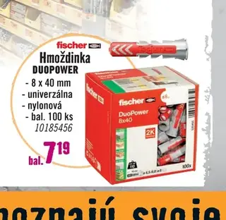 fischer Hmoždinka DUOPOWER 8 x 40 mm bal. 100 ks