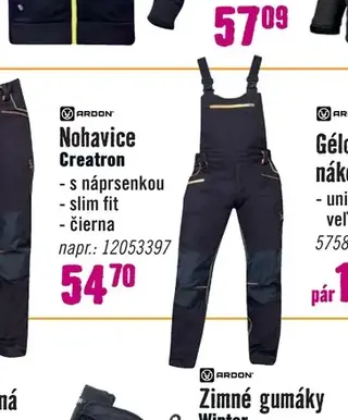 Nohavice Creatron s náprsenkou
