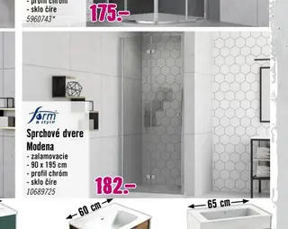 Form & Style Sprchové dvere Modena 90 x 195 cm, zalamovacie, profil chróm, sklo číre