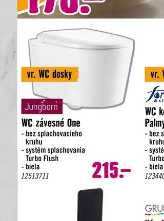 Jungborn WC závesné One biela