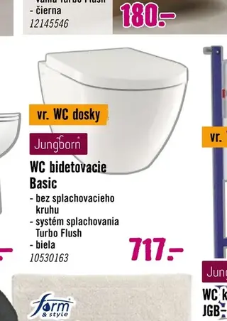 Jungborn WC bidetovacie Basic biela