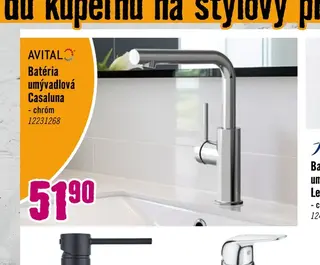 Avital Batéria umývadlová Casaluna chróm