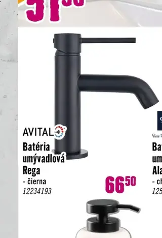 Avital Batéria umývadlová Rega čierna