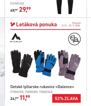 Detské lyžiarske rukavice »Dalence«