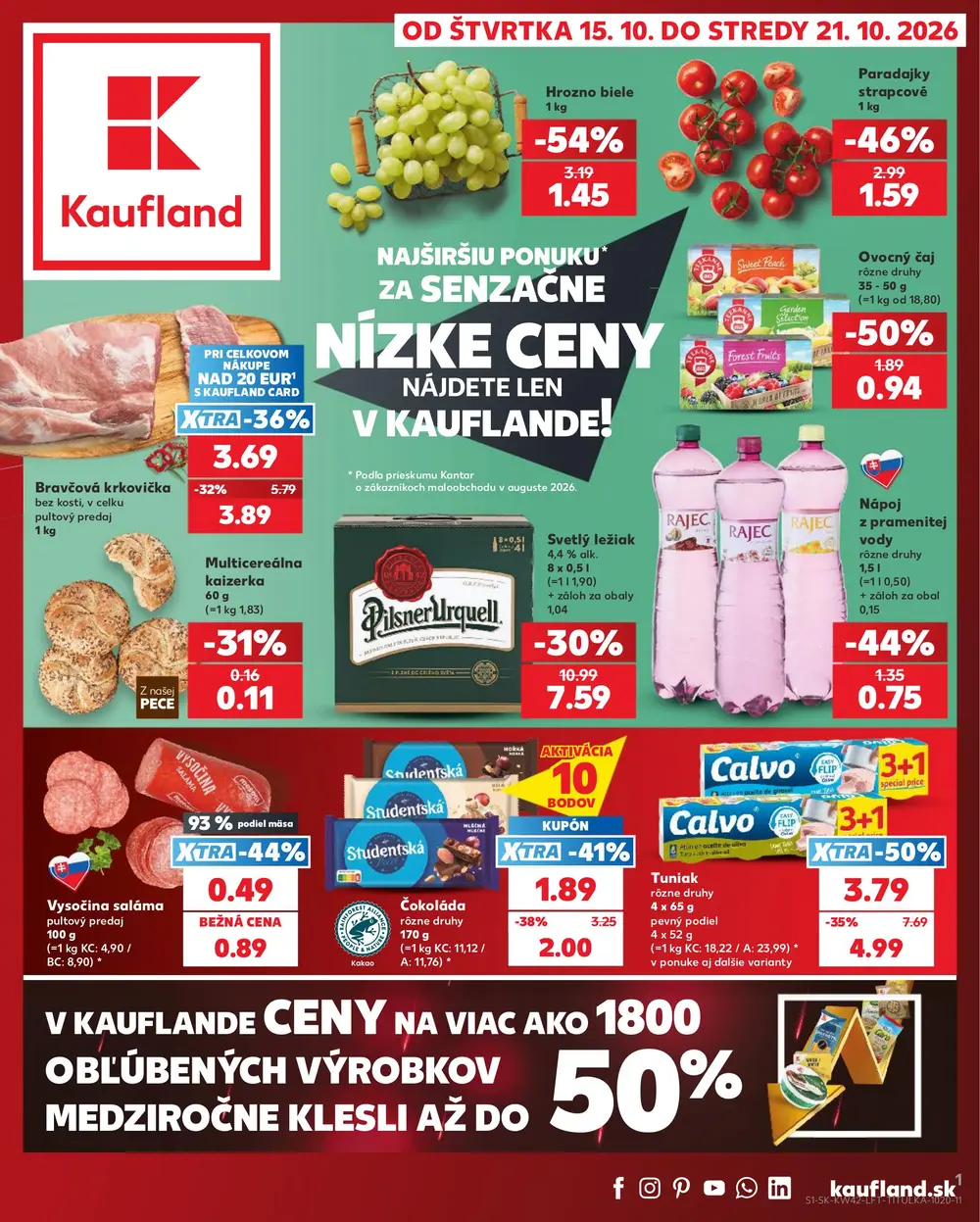 Kaufland leták od 15. 10. 2026 – strana 1