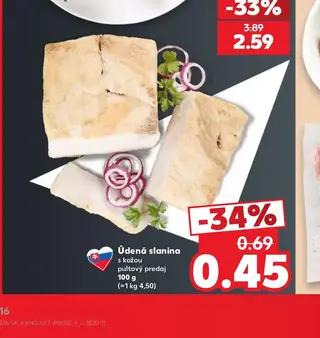Údená slanina s kožou