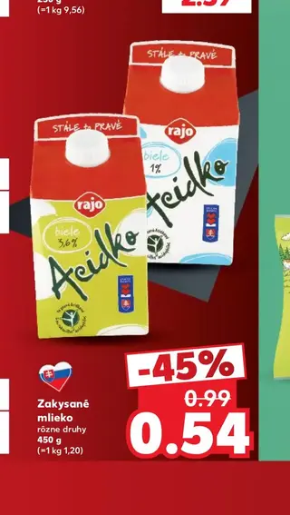 Zakysané mlieko rôzne druhy 450 g
