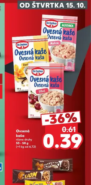 Ovsená kaša 53 - 58 g