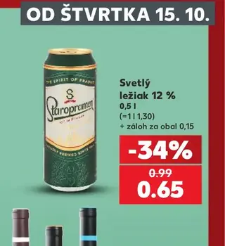Svetlý ležiak 12 % 0,5 l