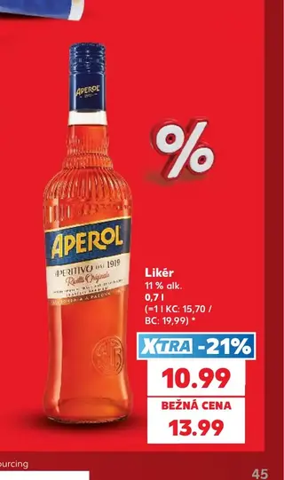 Aperol likér 0,7 l