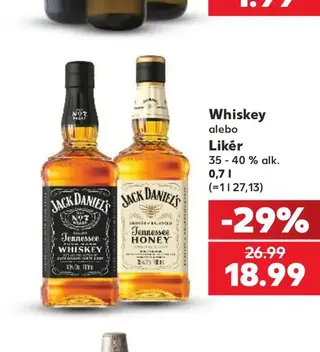 Whiskey alebo Likér 35 - 40 % alk. 0,7 l
