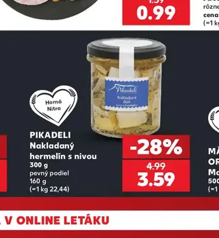 Pikadeli Nakladaný hermelín s nivou 300 g