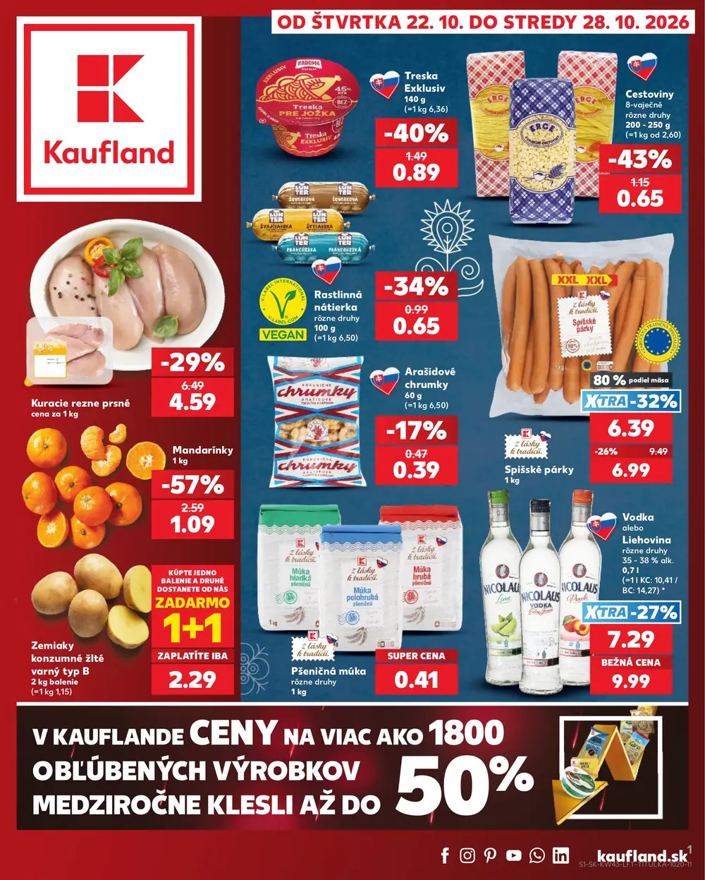 Kaufland leták od 22. 10. 2026 – strana 1