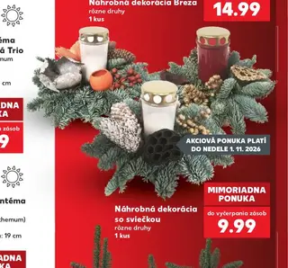 Náhrobná dekorácia so sviečkou