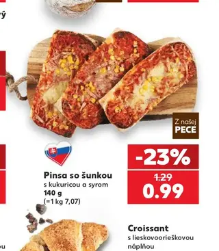Pinsa so šunkou s kukuricou a syrom 140 g