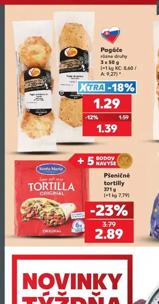 Pagáče rôzne druhy 3 x 50 g