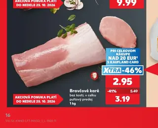 Bravčové karé bez kosti, v celku