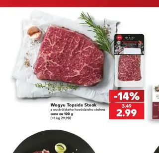 Wagyu Topside Steak z austrálskeho hovädzieho stehna