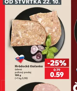 Hrádocká tlačenka údená