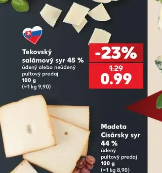 Tekovský salámový syr 45 %