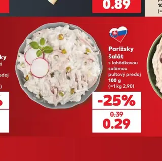 Parížsky šalát s lahôdkovou salámou