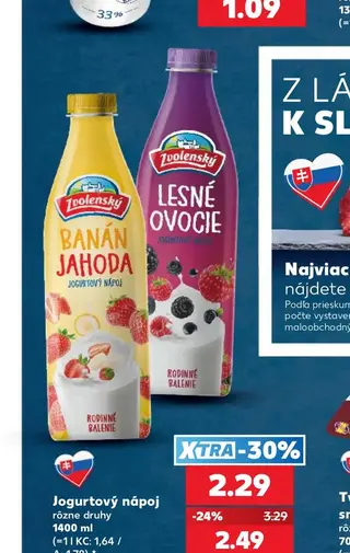 Jogurtový nápoj rôzne druhy 1400 ml