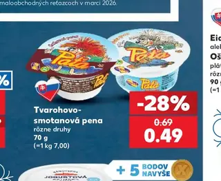 Tvarohovo-smotanová pena rôzne druhy 70 g