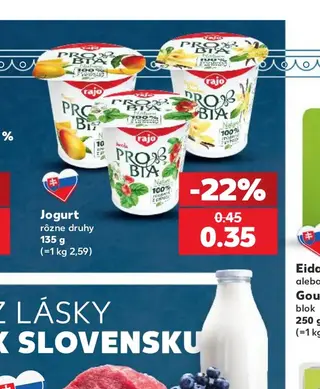 Jogurt rôzne druhy 135 g