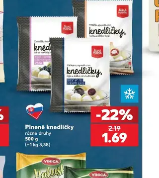 Plnené knedličky rôzne druhy 500 g