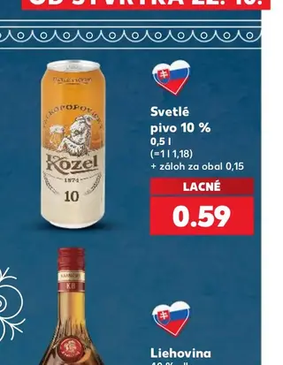 Svetlé pivo 10 % 0,5 l