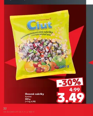 Ovocné cukríky šumivé 500 g